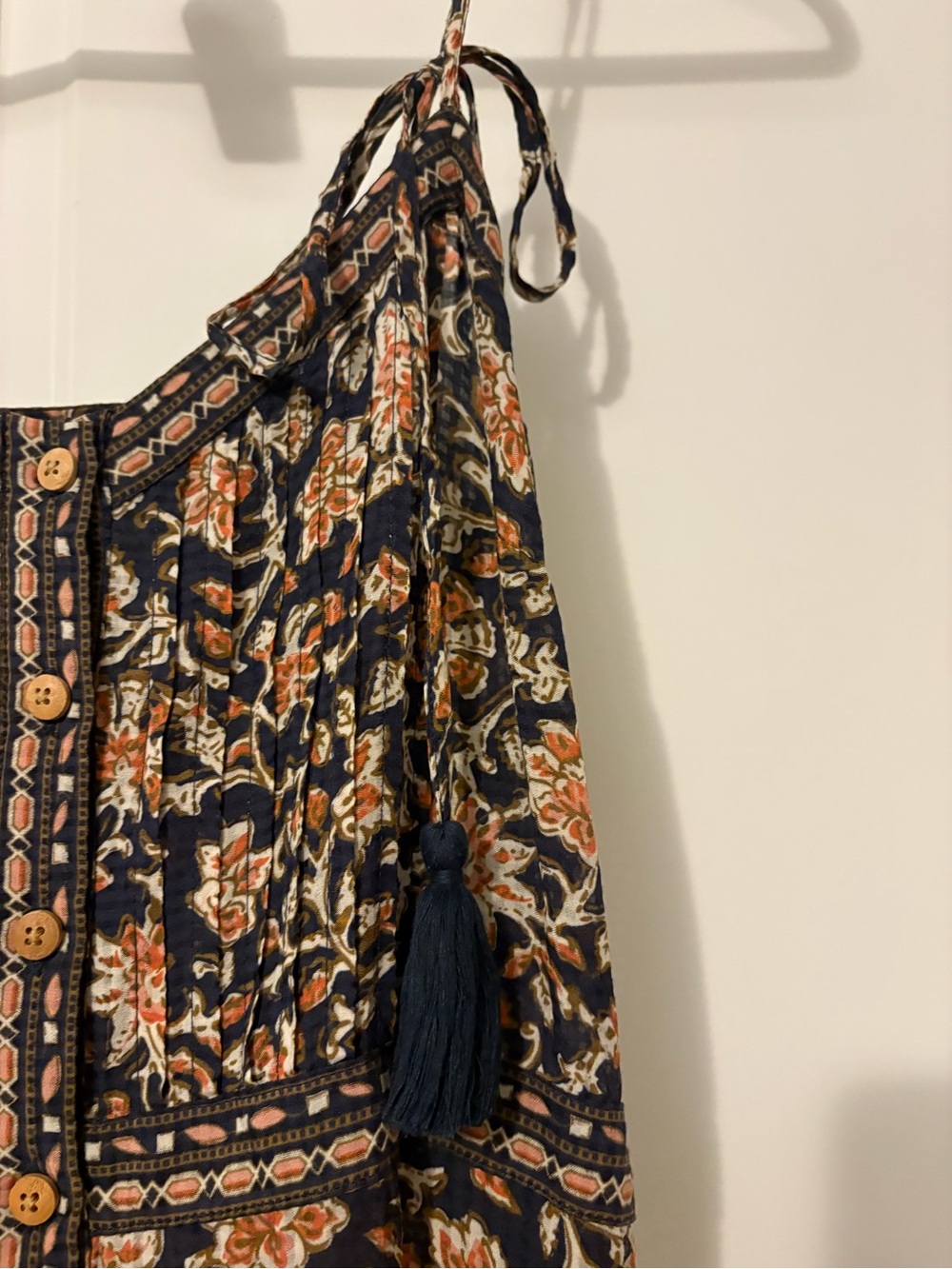 Veronica Beard Black & Brown Floral Maxi Dress with Tie Straps - Picture 3 of 6